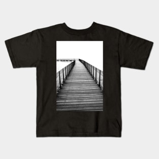 Boardwalk Black&White Photography Kids T-Shirt